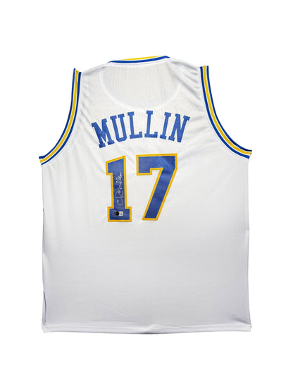 Maillot Custom Exterieur Golden State Warriors signe par Chris mullin certifie par Beckett authentic-signatures