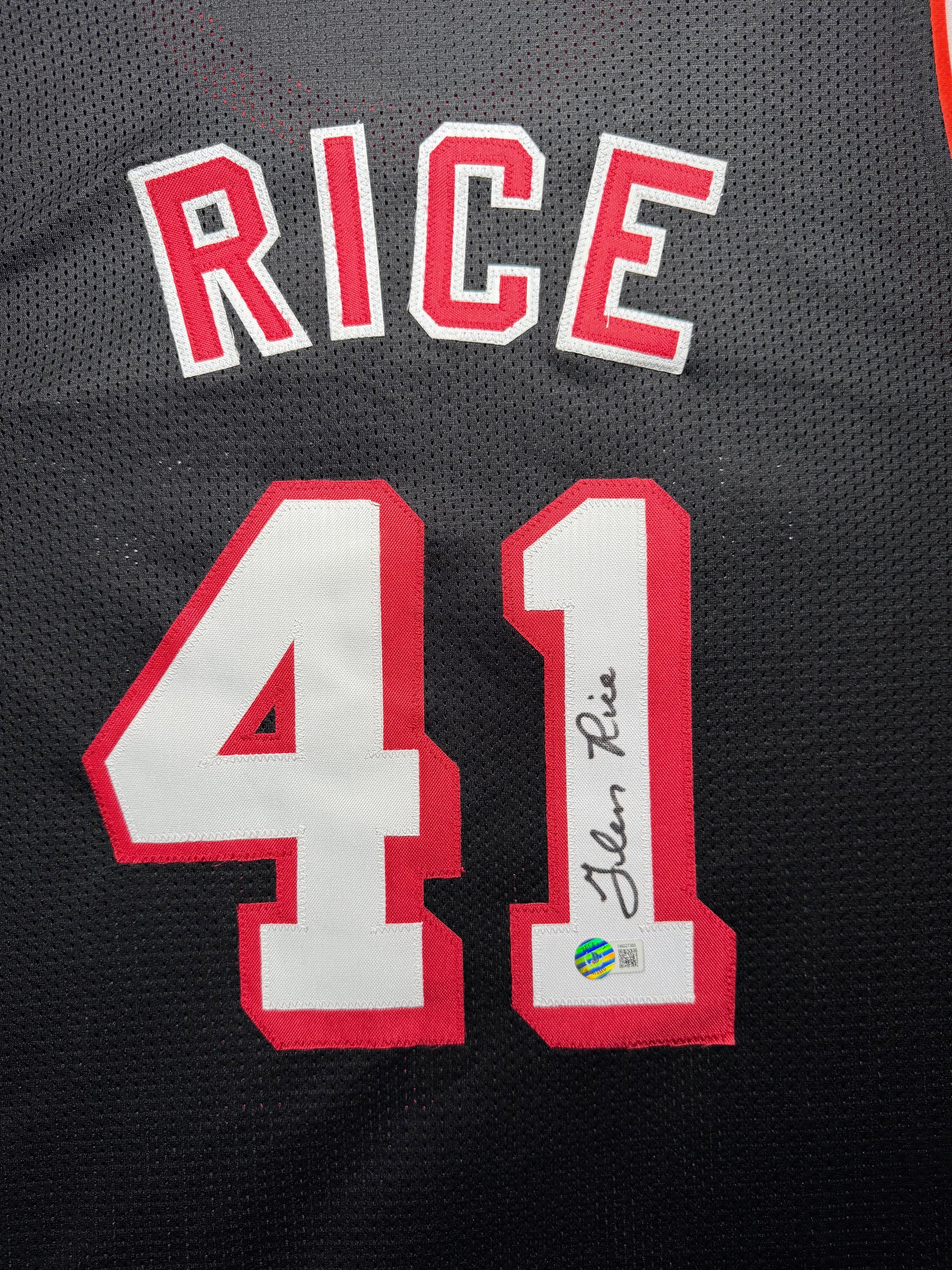 Maillot Custom Miami Heat signe par Glen Rice certifie par Beckett authentic-signatures
