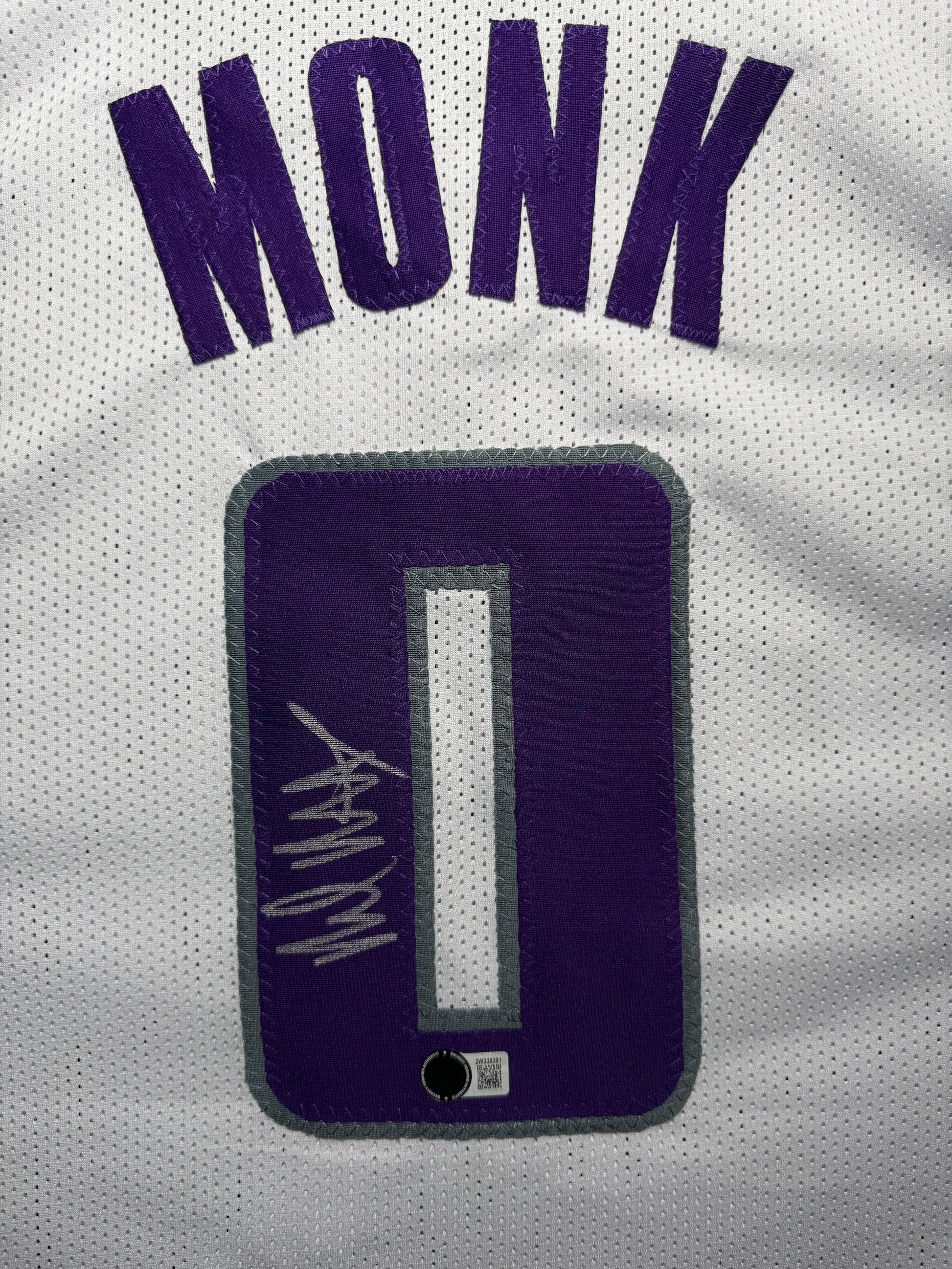 Maillot Custom Domicile Sacramento Kings signe par Malik Monk certifie par Beckett authentic-signatures