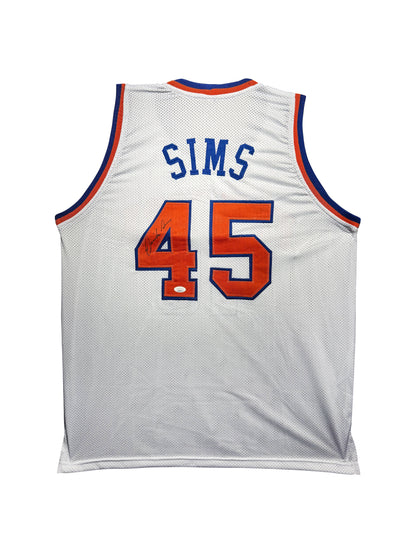 Maillot Custom Domicile New York Knicks signe par Jericho Sims certifie par JSA authentic-signatures