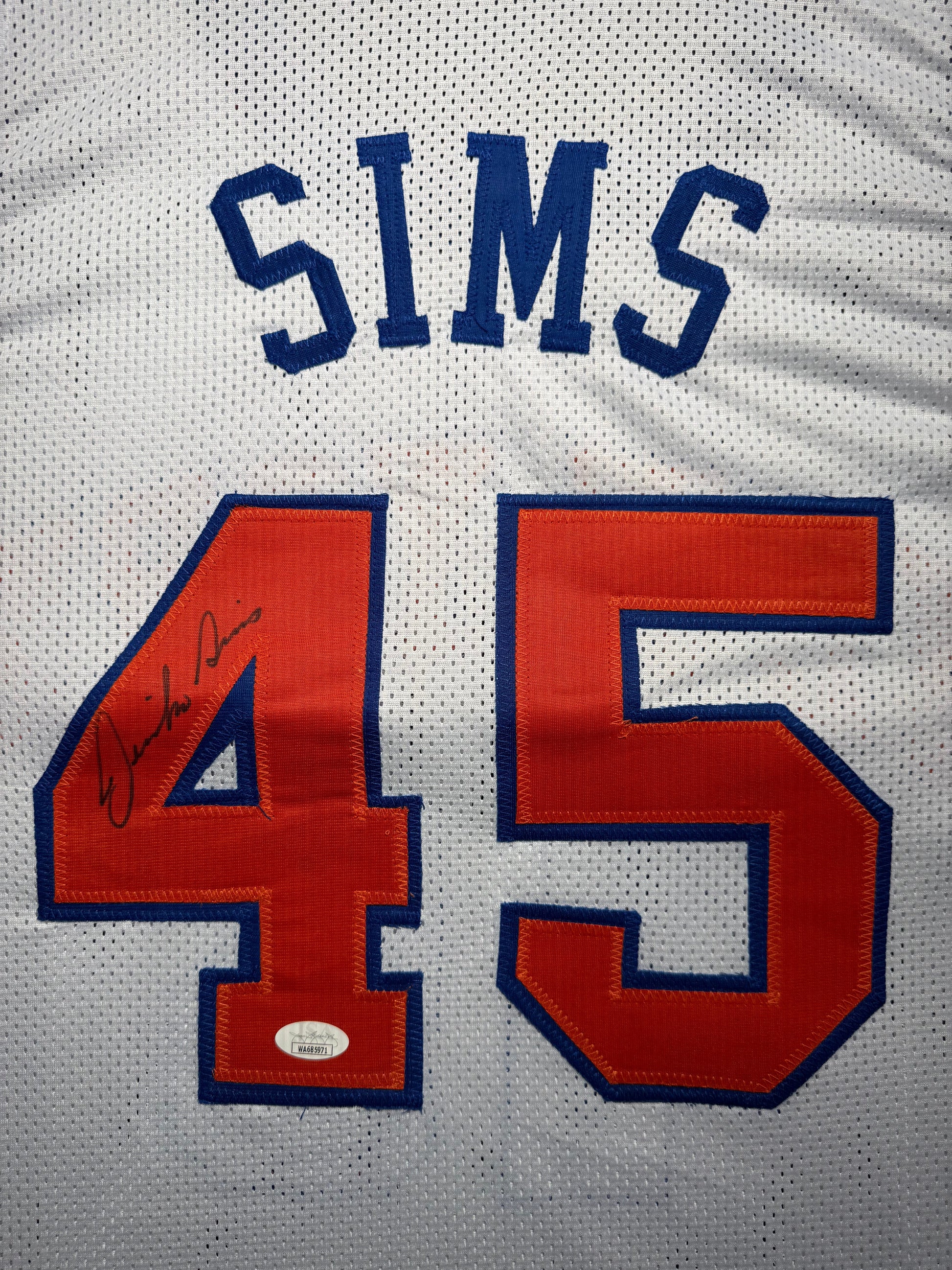 Maillot Custom Domicile New York Knicks signe par Jericho Sims certifie par JSA authentic-signatures