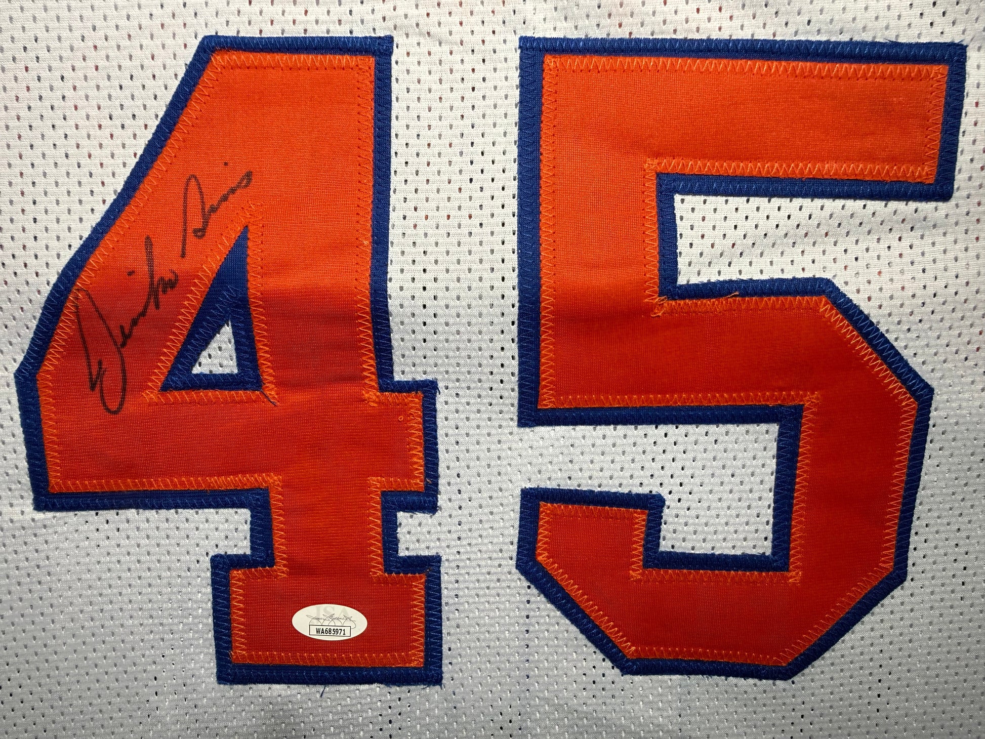 Maillot Custom Domicile New York Knicks signe par Jericho Sims certifie par JSA authentic-signatures