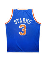 Maillot Custom Domicile New York Knicks signe par John Starks certifie par JSA authentic-signatures