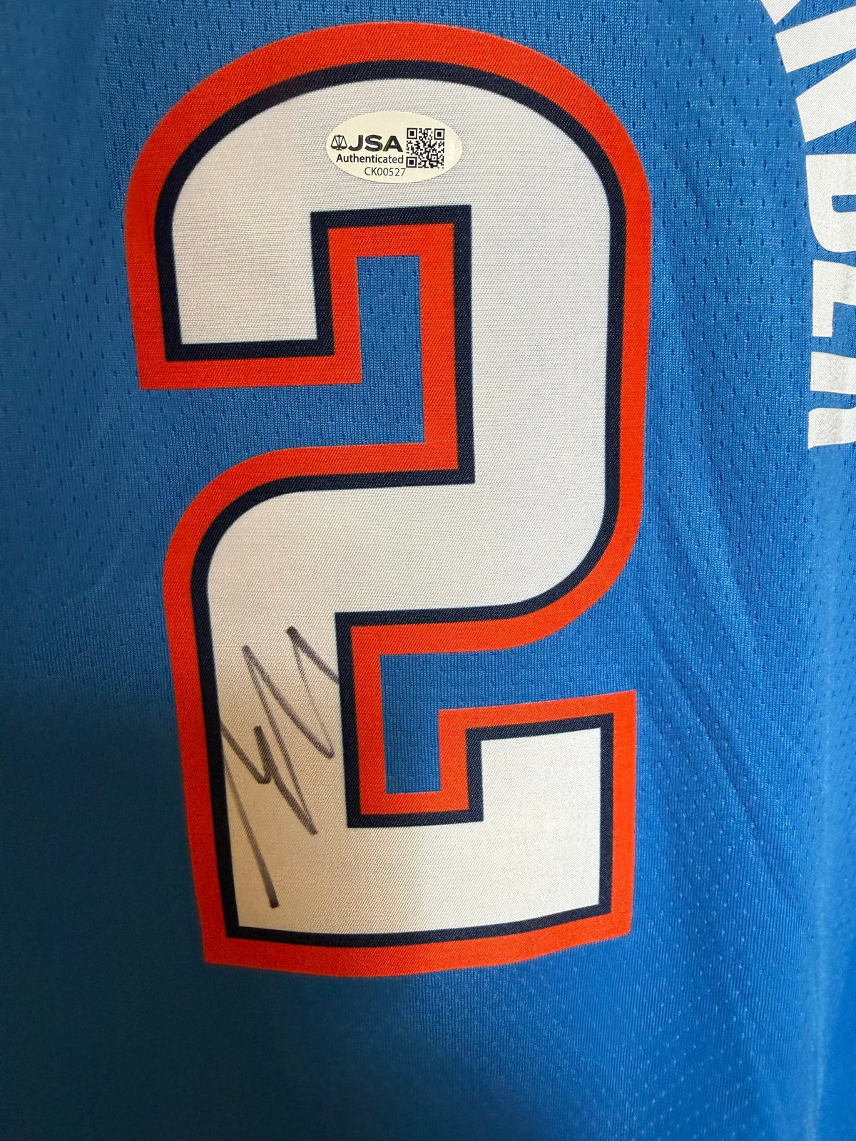 Shai Gilgeous-Alexander Signed Authentic NBA Finals Oklahoma City Thunder Jersey, Certified by JSA authentic-signatures NB...