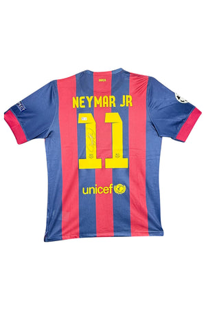 Maillot Authentique FC Barcelone Finale Champions League 2015 ,2e Triplé Historique signé par Neymar Jr et certifié par Beckett authentic-signatures