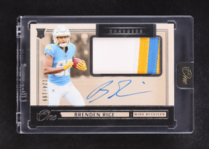 Brenden Rice 2024 Panini One Rookie Patch Autographs #29 RC #124/199 authentic-signatures