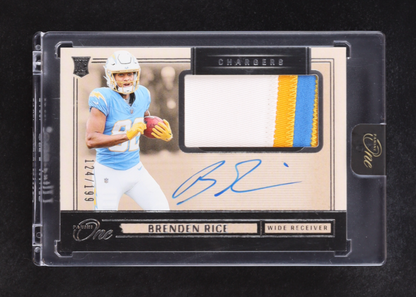 Brenden Rice 2024 Panini One Rookie Patch Autographs #29 RC #124/199 authentic-signatures