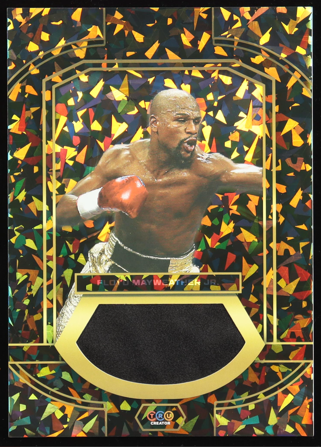 Floyd Mayweather 2024 TruSport Jumbo Trucreator Cracked Ice #22 #JC-FMJ JSY authentic-signatures