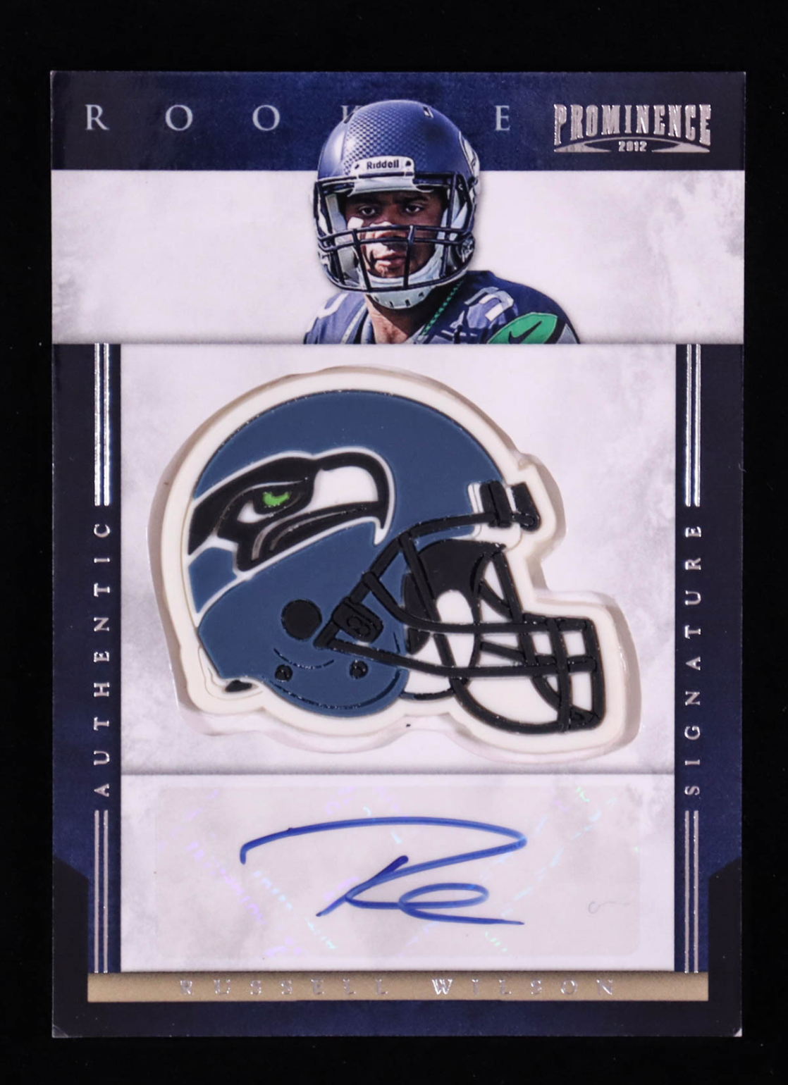 Russell Wilson 2012 Panini Prominence Rookie Team Helmet Autographs #235 #009/150 RC authentic-signatures