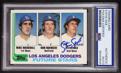 Steve Sax Signed 1982 Topps #681 RC (PSA | Auto Grade PSA Authentic) authentic-signatures