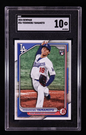 Yoshinobu Yamamoto 2024 Bowman #36 RC (SGC 10)