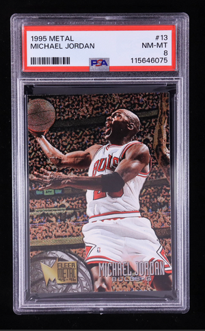Micheal Jordan 1995-96 Metal #13 (PSA 8)
