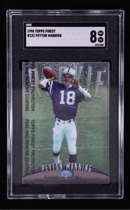 Peyton Manning 1998 Finest #121 RC (SGC 8) authentic-signatures