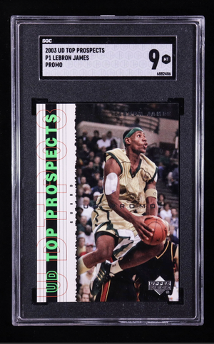 LeBron James 2003 Upper Deck Top Prospects LeBron James Promos #P1 RC (SGC 9)