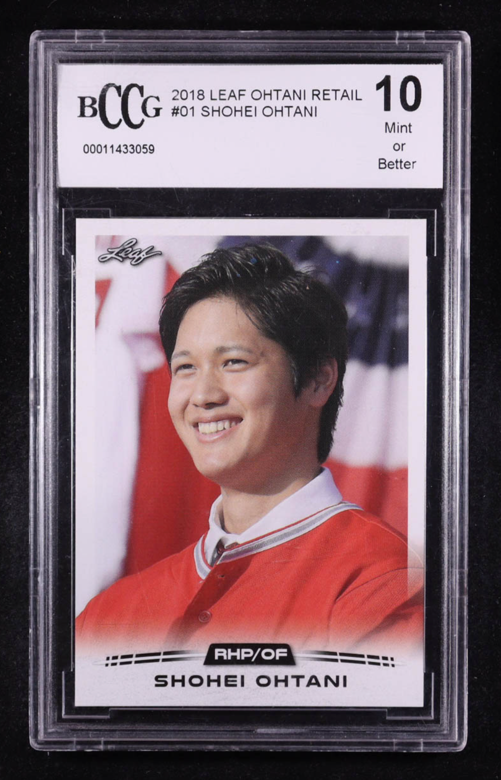 Shohei Ohtani 2018 Leaf Ohtani Retail #01 RC (BCCG 10) authentic-signatures
