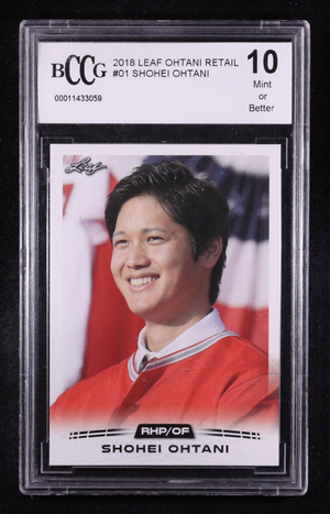 Shohei Ohtani 2018 Leaf Ohtani Retail #01 RC (BCCG 10) authentic-signatures
