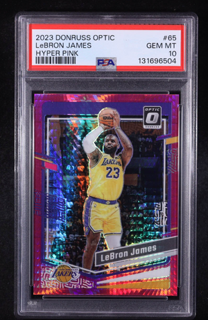 Lebron James 2023-24 Donruss Optic Hyper Pink #65 (PSA 10)
