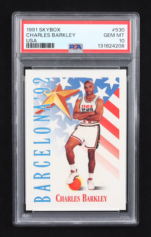 Charles Barkley 1991-92 SkyBox #530 USA (PSA 10)