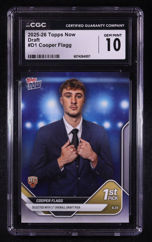 Cooper Flagg 2025-26 Topps Now #D1 RC (CGC 10)