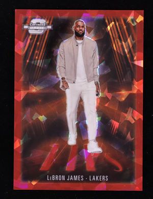 Lebron James 2023-24 Panini Contenders Optic VIP's Red Cracked Ice #3 #002/175
