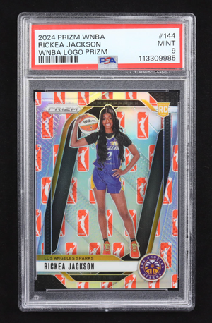 Rickea Jackson 2024 Panini Prizm WNBA Prizms WNBA Logo #144 RC (PSA 9)