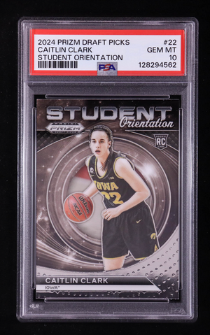 Caitlin Clark 2024-25 Panini Prizm Draft Picks Student Orientation #22 RC (PSA 10)