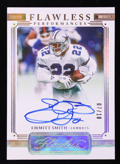 Emmitt Smith 2021 Panini Flawless Flawless Performances Autographs #9 #07/10 authentic-signatures