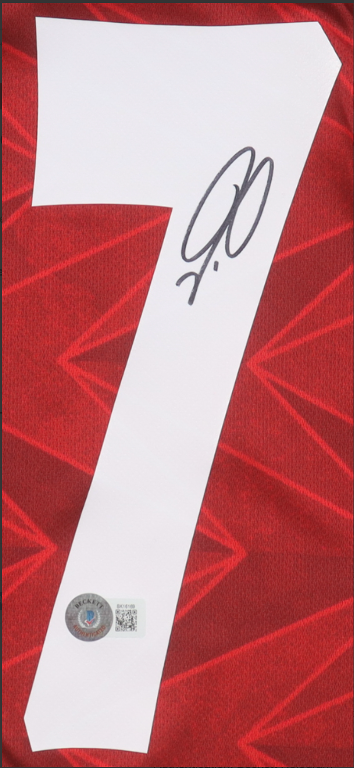 Maillot Domicile signe par Robert Pires Arsenal FC 2020-21 Certifie par Beckett authentic-signatures