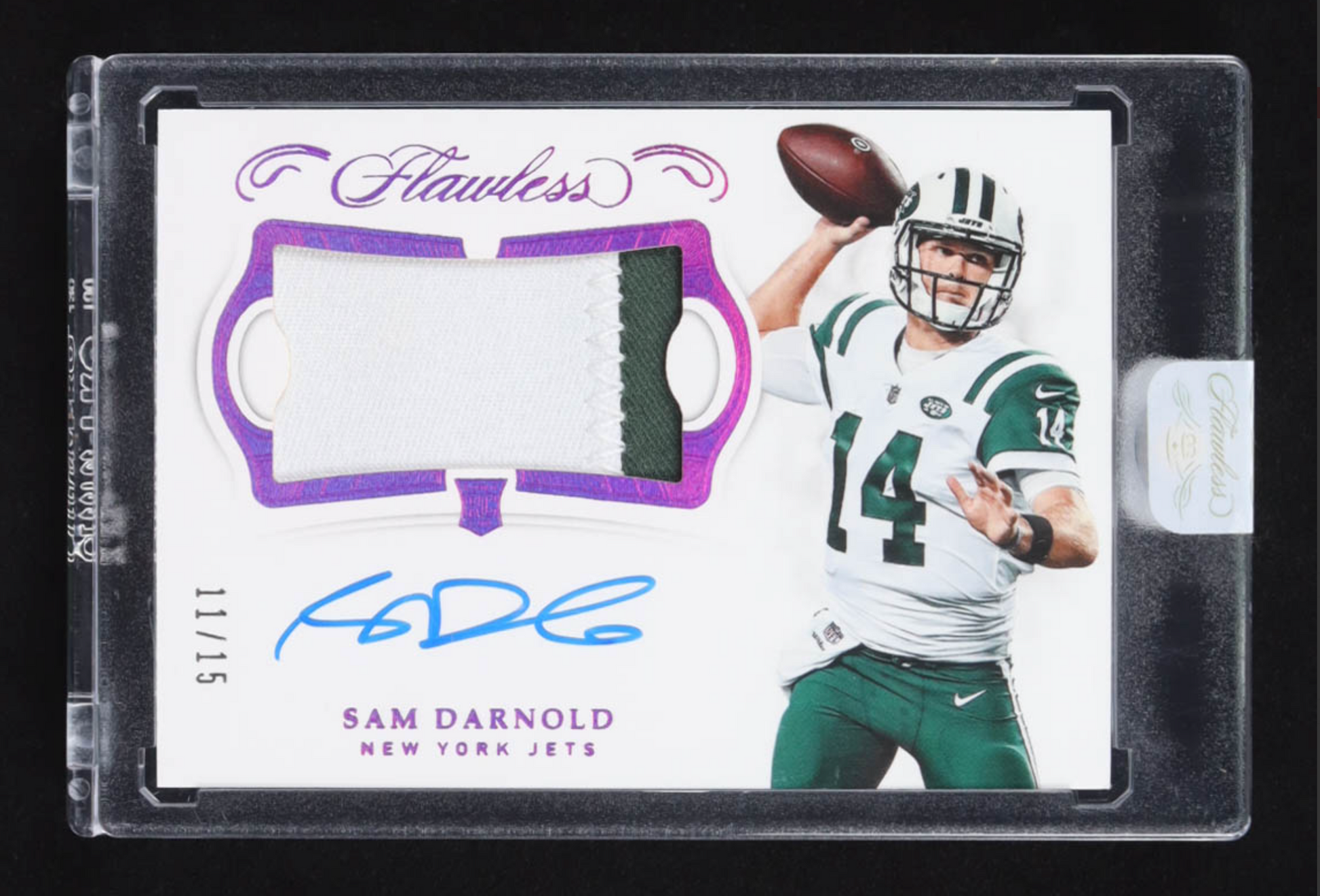 Sam Darnold 2018 Panini Flawless Autographs Patch #RPA-SD RC #11/15 authentic-signatures