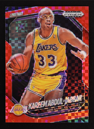 Kareem Abdul-Jabbar 2024-25 Panini Prizm Black Prizms Red Power LGD #270 #15/75