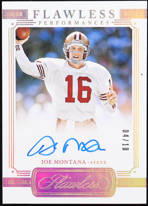 Joe Montana 2021 Panini Flawless Flawless Performances Autographs #8 #04/10 authentic-signatures