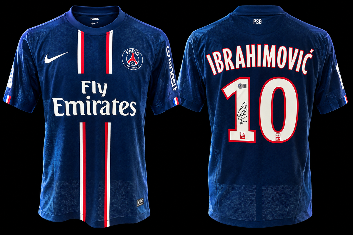 Zlatan Ibrahimović #10 signed Paris Saint-Germain jersey