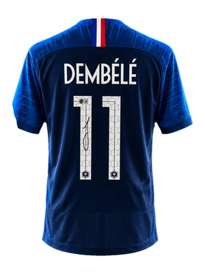 Ousmane Dembélé Signed France 2018 World Cup Jersey, Certified by Beckett