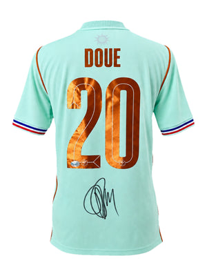 Désiré Doué signed France 2026 away jersey PSA certified