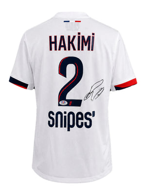 Achraf Hakimi Signed Paris Saint-Germain White Jersey, Certified by PSA
