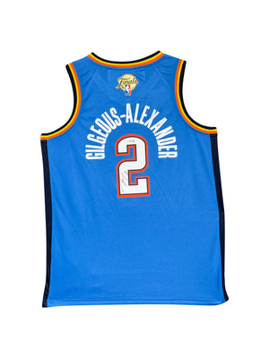 Maillot Authentique Finals Patch OKC Thunder signe par Shai Gilgeous Alexander certifie par JSA