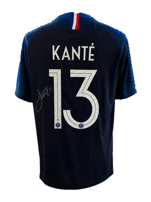 N’Golo Kanté signed France 2018 Home jersey Certified by Beckett