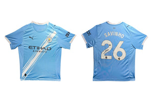 Savinho Signed Home 2024-25 Manchester City Jersey, Certified by Beckett