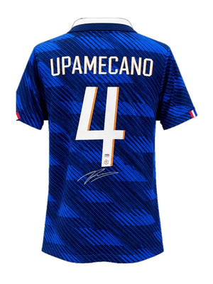 Dayot Upamecano signed France 2026 home jersey #4 Beckett certified